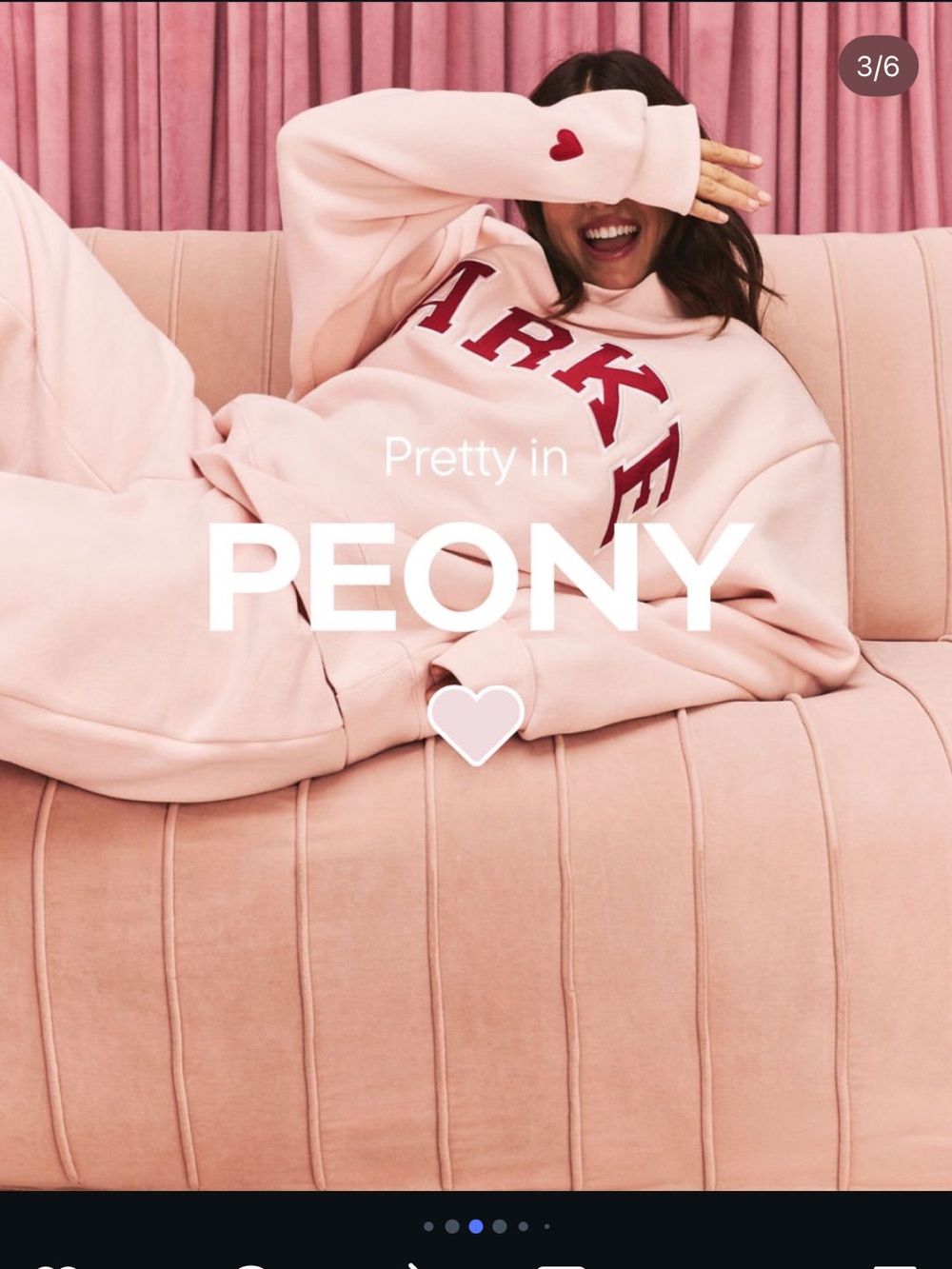 PARKE Peony Pink Oversized Sweatshirt with Red Lettering